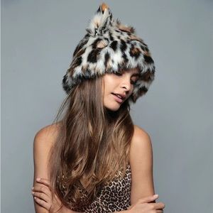 Spirithoods Mother Clouded Leopard Faux Fur Hat